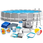 INTEX Greywood Prism Frame 610 × 132 cm pool (21-in-1 set + FREE Soke GO! scooter)