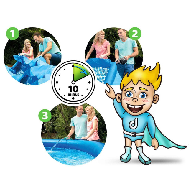 INTEX Easy Set Pool Ø 305 × 76 cm (2-in-1 set) — quick-fit family pool with matching cover