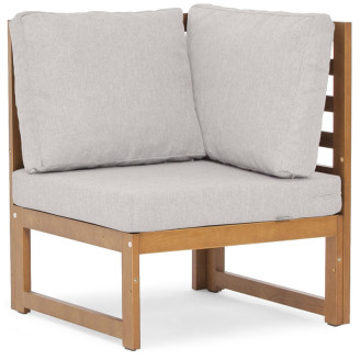 MALTA corner segment - light brown/white comfortable cushion