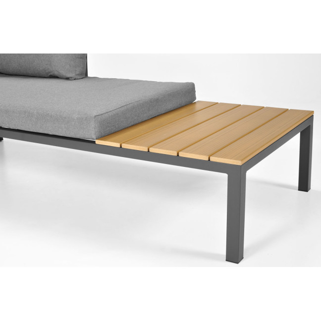 LAGOS Garden Corner Sofa with Lounger Function - Grey | Garden corner sofa, relaxation set, comfort on the patio