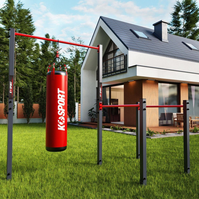 Dip bars + garden pull-up bar
