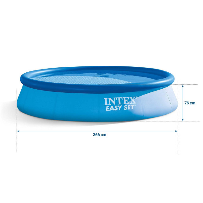 INTEX Easy Set Pool Ø 366 × 76 cm (2-in-1 set with fitted cover)