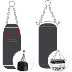 130 cm / 60 kg - Punching bag 60 KG! Punching bag with rubber granulate SBRX 130 cm Silver