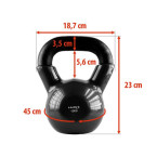 KNV12 BLACK KETTLEBELL CAST IRON VINYL-COATED HMS