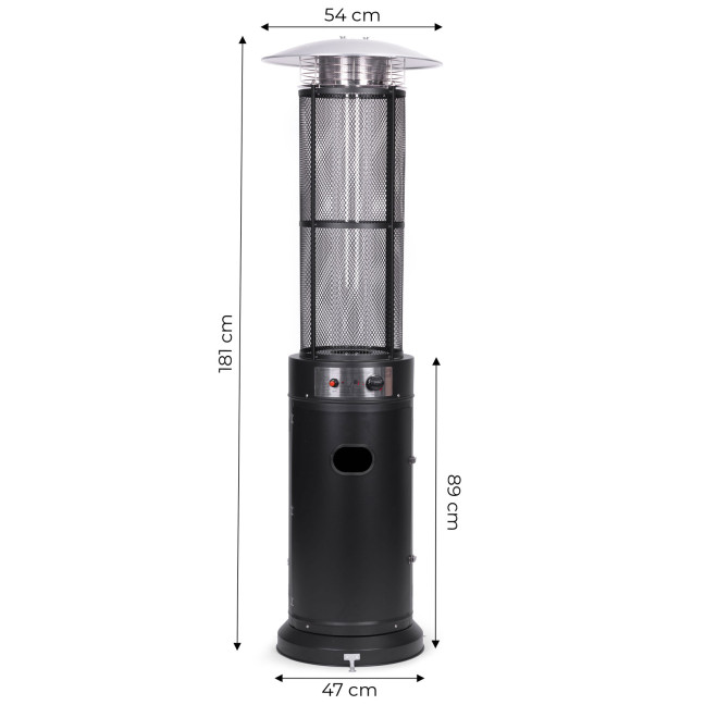 Gas Patio Heater 13 kW Glass Garden with Hose and Cover | Garden furniture, relaxation, modern style