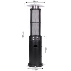 Gas Patio Heater 13 kW Glass Garden with Hose and Cover | Garden furniture, relaxation, modern style