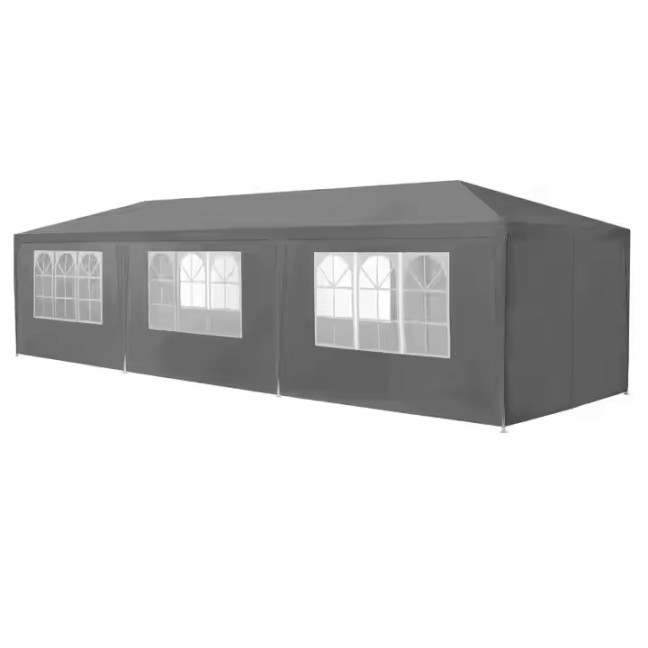 MultiGarden Grey Commercial Garden Pavilion Tent 3x9 m with 8 Walls | Garden furniture, relaxation, modern style