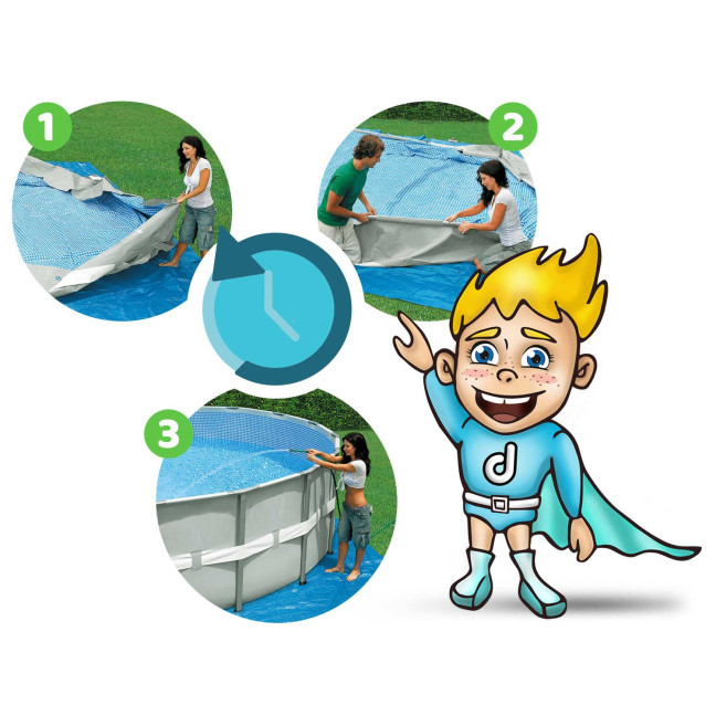 Garden pool of 366 x 122 cm 18in1 Bestway 56420 + bubble machine for free