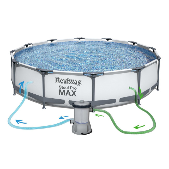 Garden pool of 366 x 122 cm 18in1 Bestway 56420 + bubble machine for free