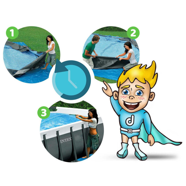 Framellar garden pool 488 x 305 x 107 cm 18in1 Bestway 56448 + bubble machine for free